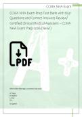 CCMA NHA Exam Prep Test Bank with 650  Questions and Correct Answers Review&sol;  Certified Clinical Medical Assistant &ndash; CCMA  NHA Exam Prep 2026 &lpar;New&excl;