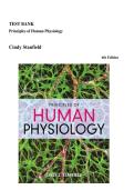 Test Bank Principles of Human Physiology 6th Edition 2026 ISBN 9780134641317 Cindy Stanfield A&plus;