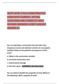 NICET LEVEL 2 FULL EXAM PRACTICE EXAM WITH CORRECT ACTUAL QUESTIONS AND CORRECTLY WELL DEFINED ANSWERS LATEST ALREADY GRADED A&plus;