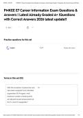 PMKEE E7 Career Information Exam Questions & Answers &vert; Latest Already Graded A&plus; &vert;Questions with Correct Answers 2026 latest update&excl;&excl;