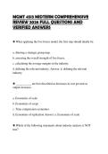 MGMT 4513 MIDTERM COMPREHENSIVE REVIEW 2026 FULL QUESTIONS AND VERIFIED ANSWERS