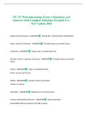 NU 327 Pathophysiology Exam 4 Questions and Answers with Complete Solutions &lpar;Graded A&plus;&rpar; &vert; New Update 2026