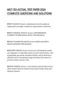 MGT 103 ACTUAL TEST PAPER 2026 COMPLETE QUESTIONS AND SOLUTIONS