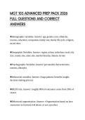 MGT 103 ADVANCED PREP PACK 2026 FULL QUESTIONS AND CORRECT ANSWERS