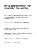 MGT 103 CERTIFICATION REVIEW SCRIPT 2026 ACCURATE Q&A COLLECTION
