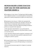 MICHIGAN BUILDERS LICENSE EXAM EXAM SCRIPT 2026 TEST PAPER QUESTIONS AND SOLUTIONS GRADED A&plus;