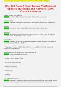 NSg 320 Exam 2 Heart Failure Verified and  Updated Questions and Answers &lpar;100&percnt;  Correct Answers&rpar; 