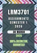 LRM3701 Assignment 2 Semester 1 2026 Memo &vert; Due Date 30 March 2026