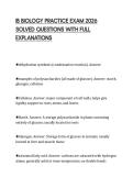 B BIOLOGY PRACTICE EXAM 2026 SOLVED QUESTIONS WITH FULL EXPLANATIONS