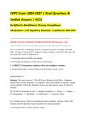 CHPC Exam  EXAM 2026-2027 &vert; Certified Healthcare Privacy Compliance &vert; HCCA &vert; 200 Questions & Verified Answers &vert; Full Regulatory Rationales &vert; Pass Guaranteed - A&plus; Graded