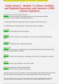 Patho Exam 6 - Module 12&colon; Neuro Verified  and Updated Questions and Answers &lpar;100&percnt;  Correct Answers&rpar;