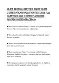 MLBPA GENERAL CERTIFIED AGENT EXAM CERTIFICATION EVALUATION TEST 2026 FULL QUESTIONS AND CORRECT ANSWERS ALREADY PASSED GRADED A&plus;