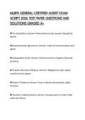 MLBPA GENERAL CERTIFIED AGENT EXAM SCRIPT 2026 TEST PAPER QUESTIONS AND SOLUTIONS GRADED A&plus;