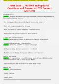 PMH Exam 1 Verified and Updated  Questions and Answers &lpar;100&percnt; Correct  Answers
