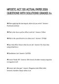 MPOETC ACT 120 ACTUAL PAPER 2026 QUESTIONS WITH SOLUTIONS GRADED A&plus;