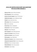 JR 201 HIP CERTIFICATION SCRIPT 2026 QUESTIONS WITH SOLUTIONS GRADED A&plus;