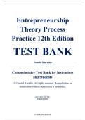 Test Bank - Entrepreneurship&colon; Theory&comma; Process&comma; Practice&comma; 12th Edition &ndash; Donald F&period; Kuratko &ndash; ISBN 9780357899502 &lpar;All Chapters 1&ndash;15&rpar;