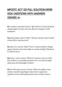 MPOETC ACT 120 FULL SOLUTION PAPER 2026 QUESTIONS WITH ANSWERS GRADED A&plus;