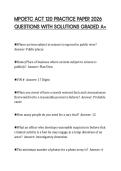 MPOETC ACT 120 PRACTICE PAPER 2026 QUESTIONS WITH SOLUTIONS GRADED A&plus;