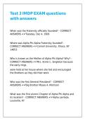 Test 3 IMDP EXAM questions with answers&period;