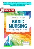 Test Bank for Davis Advantage Basic Nursing&colon; Thinking&comma; Doing&comma; and Caring 3rd Edition by Leslie S&period; Treas&semi; Karen L&period; Barnett&semi; Mable H&period;  Smith Chapter 1-41 Complete Guide 2026&sol;2027 NEW VERSION