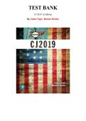 Test Bank for CJ 2019 1st Edition by James Fagin&comma; Michele Bratina&comma; Chapter 1-14 &vert; All Chapters