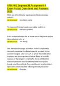 ARM 401 Segment B Assignment 4 Exam Actual Questions and Answers 2026&period;docx