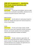 ARM 401 Assignment 1 - Identifying Risk Exam Actual Questions and Answers 2026&period;docx