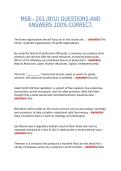 MSB 201 &lpar;BYU&rpar; QUESTIONS AND ANSWERS &vert; 100&percnt; VERIFIED