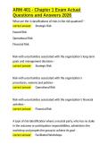ARM 401 - Chapter 1 Exam Actual Questions and Answers 2026&period;docx