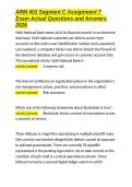 ARM 401 Segment C Assignment 7 Exam Actual Questions and Answers 2026&period;docx