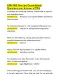 ARM 400 Practice Exam Actual Questions and Answers 2026&period;docx