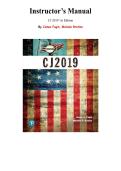 Instructor's Manual for CJ 2019 1st Edition by James Fagin&comma; Michele Bratina&comma; Chapter 1-14 &vert; All Chapters