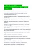 NHI UW INSPECTION EXAM QUESTIONS & VERIFIED COMPLETE SOLUTIONS
