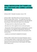 ICEMA CERTIFICATION TEST PAPER 2026 FULL QUESTIONS AND CORRECT ANSWERS GRADED A&plus;