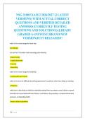 NSG 3100 EXAM 2 2026&sol;2027 &lpar;2 LATEST  VERSIONS&rpar; WITH ACTUAL CORRECT  QUESTIONS AND VERIFIED DETAILED  ANSWERS &vert;CURRENTLY TESTING  QUESTIONS AND SOLUTIONS&vert;ALREADY  GRADED A&plus;&vert;NEWEST &vert;BRAND NEW  VERSION&vert;JUST RELEASED&excl;&excl; 