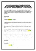 NUR 2407 PHARMACOLOGY FINAL EXAM &lpar;MULTIPLE CHOICE&rpar;- &lpar;RASMUSSEN UNIVERSITY&rpar; &vert; ACTUAL QUESTIONS AND ANSWERS &vert; NEWEST UPDATE 2026 &vert; PASS GUARANTEE