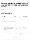 CMT Level 1 EXAM ELABORATIONS QUESTIONS AND VERIFIED ANSWERS 2026 UPDATE &vert; 100&percnt; SOLVED&excl;