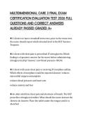 MULTIDIMENSIONAL CARE 3 FINAL EXAM CERTIFICATION EVALUATION TEST 2026 FULL QUESTIONS AND CORRECT ANSWERS ALREADY PASSED GRADED A&plus;