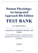 Test Bank - Human Physiology&colon; An Integrated Approach&comma; 8th Edition &ndash; Dee Unglaub Silverthorn &ndash; ISBN 9780134605197 &lpar;Chapters 1&ndash;26&rpar;