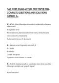 NAB CORE EXAM ACTUAL TEST PAPER 2026 COMPLETE QUESTIONS AND SOLUTIONS GRADED A&plus;