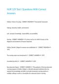 NUR 129 Test I Questions With Correct Answers&period;