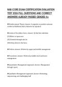 NAB CORE EXAM CERTIFICATION EVALUATION TEST 2026 FULL QUESTIONS AND CORRECT ANSWERS ALREADY PASSED GRADED A&plus;