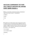 NAB EXAMS COMPREHENSIVE TEST PAPER 2026 COMPLETE QUESTIONS AND ANSWERS EXPERT VERIFIED GRADED A&plus;