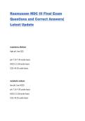 Rasmussen MDC III Final Exam Questions and Correct Answers&vert; Latest Update