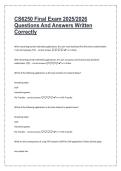 CS6250 Final Exam 2025&sol;2026 &vert; Questions and Answers Written Correctly