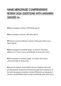 NAMS MENOPAUSE COMPREHENSIVE REVIEW 2026 QUESTIONS WITH ANSWERS GRADED A&plus;