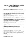 JT 201 TEST 1 CERTIFICATION SCRIPT 2026 QUESTIONS WITH SOLUTIONS GRADED A&plus;