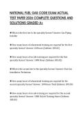 NATIONAL FUEL GAS CODE EXAM ACTUAL TEST PAPER 2026 COMPLETE QUESTIONS AND SOLUTIONS GRADED A&plus;