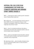 NATIONAL FUEL GAS CODE EXAM COMPREHENSIVE TEST PAPER 2026 COMPLETE QUESTIONS AND ANSWERS EXPERT VERIFIED GRADED A&plus;